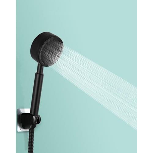 Black Shower Head Stainless Steel Handheld Wall Mounted High Pressure for Bathroom Water Saving Rainfall Shower Hose Holder Set