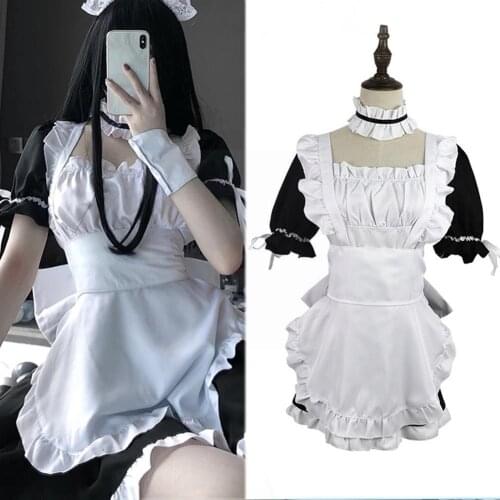 2021 New High Quality Meid Cosplay Kleding Kawaii Lolita Jurk Serveerster Party Franse Stage Outfit Cafe Q5B9