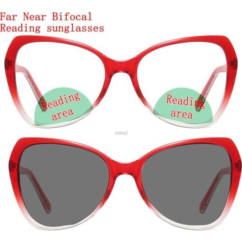 Computer Prescription Glasses Outdoor Photochromic Hyperopia Women Men UV400 Bifocal Reading Glasses for women With Diopter NX