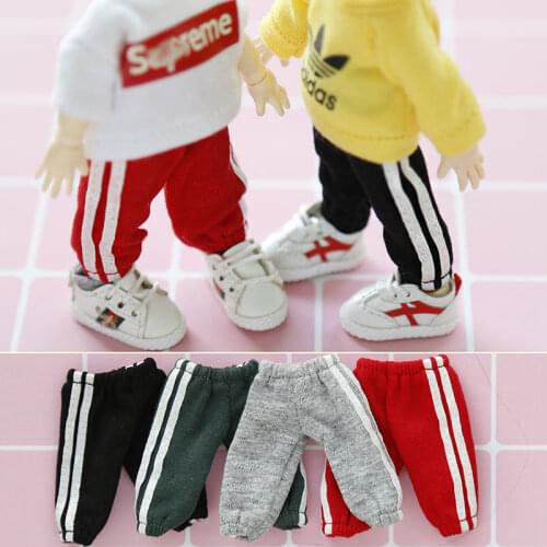 OB11 BJD Doll Clothes Casual Side Track Sport Pant for ob11,obitsu11,Molly, 1/12bjd doll Clothing accessories