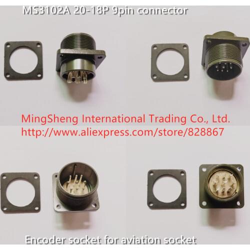 Original new 100% socket 9pin 20-18P MS3102A 9pin connector socket encoder socket for aviation socket