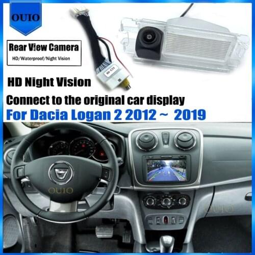 Original Screen Input Rear Camera For Dacia Logan 2 2012 2013 2014 ~ 2019 Backup Parking Reversing Camera / License plate camera
