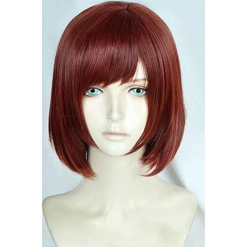 Kingdom Hearts III Kairi Short Reddish Brown Heat Resistant Synthetic Hair Cosplay Costume Wig + Free Wig Cap