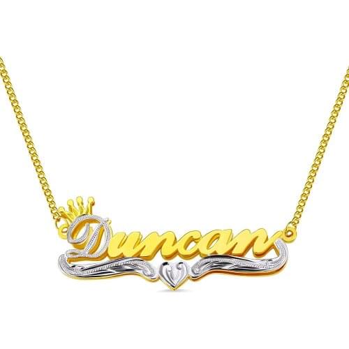 Personalized Custom Name Necklace Fashion Copper Gold Choker Letter Pendant Necklace Nameplate Women Men Gift Jewelry Accessori