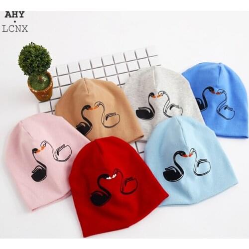 Baby Hat For Girls Cotton Beanies Hats Autumn Spring Cartoon Swan Newborn Baby Boy Girl Bonnets Babies Children Caps Kids Hat