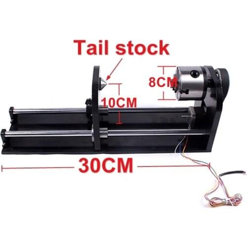 Universal Slide Rotary Axis 80MM 3 Jaw Fourth Axis For Co2 Laser Engraving Cutting Machine Cutter Engraver