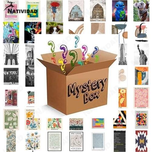 Mystery Box Surprise Gift Poster Wall Art Decor Lucky Canvas Painting Home Interior Paintings Wall Decor Shop Home Decoration