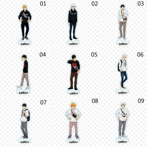 1PC Anime Haikyuu!! Acrylic Desk Stand Figures Models Volleyball Teenagers Figures Plate Holder Stand Model Plate Decor Gift