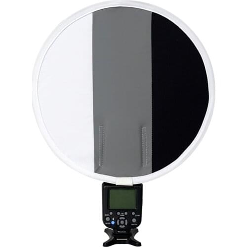 12inch/30cm Portable Dual Purpose Gray Card Diffuser Softbox for Canon Nikon Sony Speedlite Flash Light White Balance Soft Box