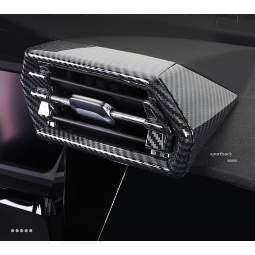 For Audi A3 8Y 2020 2021 2022 ABS Carbon Fiber Front Side Air Vent Cover 4pcs Car Accessories LHD