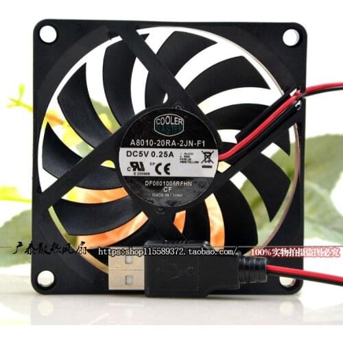 A8010-20RA-2JN-F1 For Cooler Master 8010 DC 5V 0.25a 8cm Ultra-Thin Mute Cooling Fan