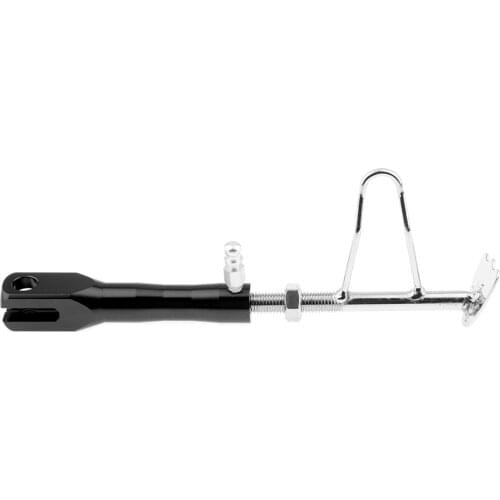 Black Adjustable CNC Aluminium Universal Motorcycle Pit Bike Foot Kickstand Side Stand