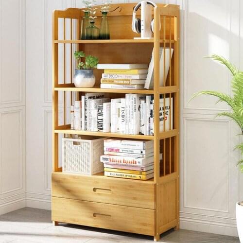 Bookshelf Bookcase Simple Modern Bookshelf Floor Simple Bookshelf Living Room Solid Wood Shelf Desk Locker