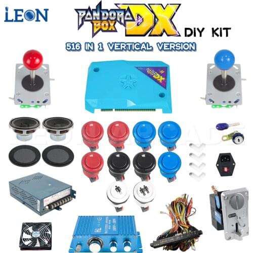Kit Arcade 8 Way Zippy Arcade Joystick 28mm Happ Push Button Jamma Cocktail Arcade Machine 516 Games Vertical Pandora Box Dx