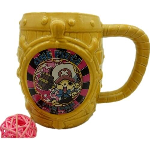 One Piece Luffy coffee mugs tea milk barrel mark creative drinkware