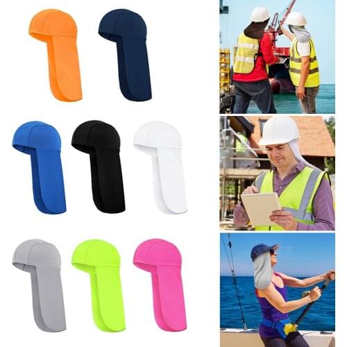 Summer Cooling Cap Elastic Sun Shade Hat With Neck Shield Hard Hat Neck Cover Protector UV Protection Fishing Riding Accessory