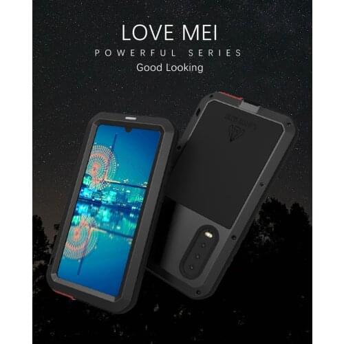LOVE MEI Metal Waterproof Phone Case For Huawei P30/P30 Pro/P30 Lite/Nova 4e Shockproof Cover Aluminum Protection& Gorilla Glass