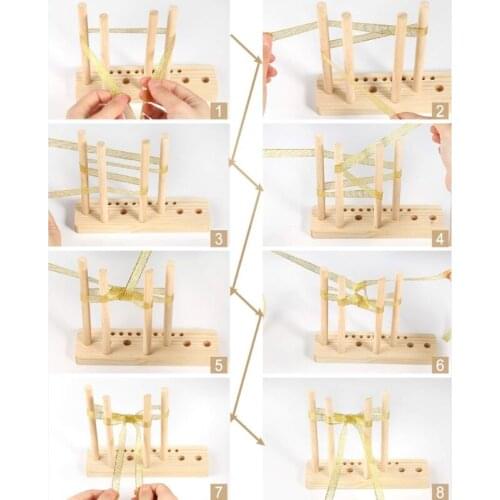 Multipurpose Bow Maker for Ribbon Wooden Tool for DIY Crafts Valentines Day