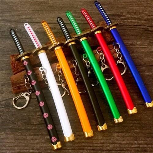 Cartoon Anime One Piece Sauron Snow Knife Buckle Sauron Three Swords 15cm Model with Sheath Knife Buckle