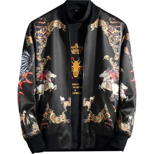 Chaquetas Hombre Streetwear Bomber Mens Jackets Jaqueta Masculina Autumn Plus Size 7xl Dragon Print Vintage Jacket Coat