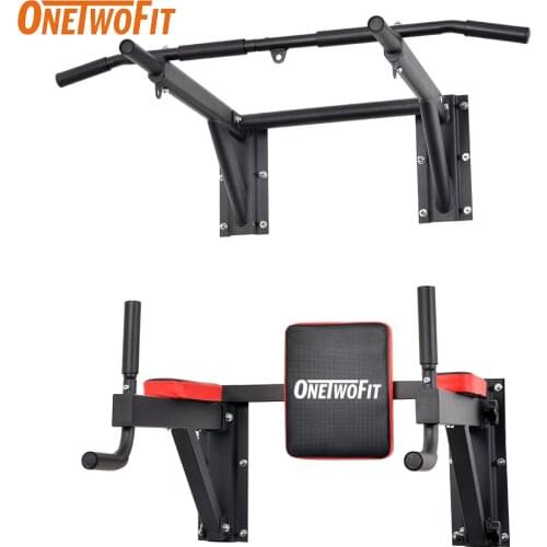 ONETWOFIT Wall Mounted Horizontal Multi Function Bars Fitness Equipment for Home Gym Bodybuilding Pull Up Training Tools Horizon