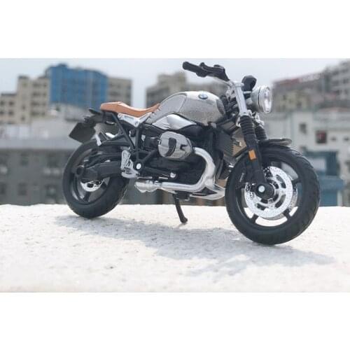 Maisto NEW 1:18 BMW R Nine T Scramb Alloy Diecast Motorcycle Model Workable Shork-Absorber Toy For Children Gifts Toy Collection