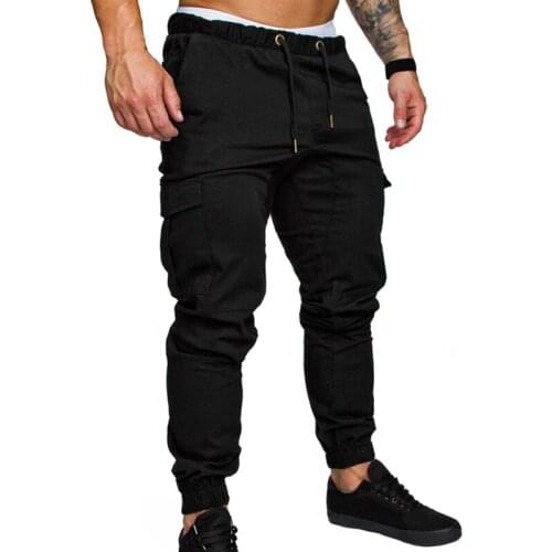 2020 New Trousers Men Full Length Solid Streetwear Pants Men Plus Size M-4XL Pockets Casual Men Pants Comfort Mens Joggers Pants