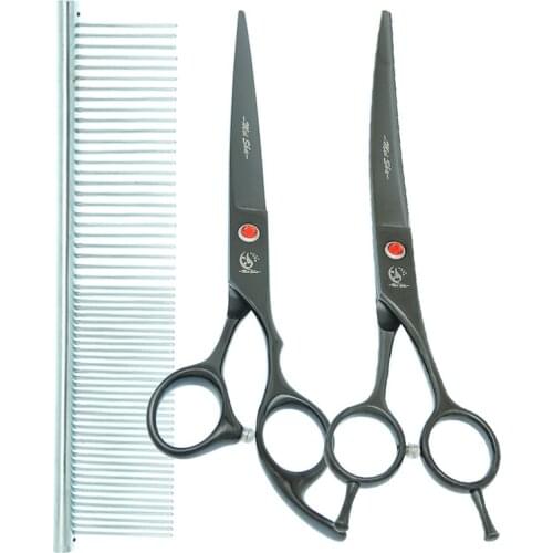 Meisha 7 inch Pet Grooming Scissors Sharp Cutting Thinning Shears Dogs Cats Curved Hair Beauty Clippers Pet Accessories B0028A