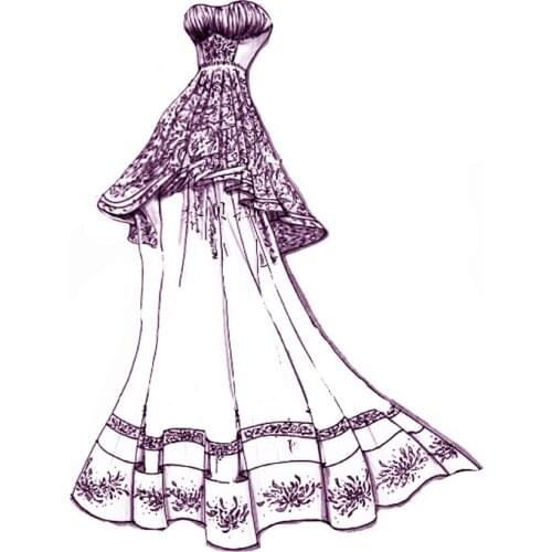 PANFELOU Dream dress wedding dress metal craft paper die cutting dies Scrapbooking/DIY Embossing Valentines Day cards