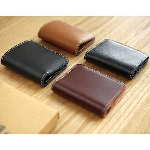 2021 Hot Designer Handmade Leather Wallet Mens Wallet Small Student Wallet Brand Leather Purse