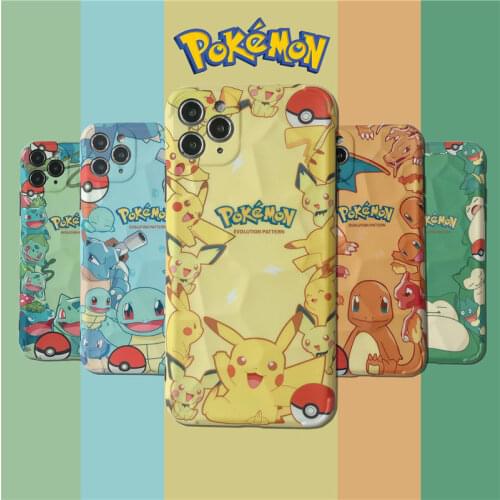 TAKARA TOMY Pokemon Pikachu Original Phone Case for IPhone 6S/7/8P/X/XR/XS/XSMAX/11/12Pro/12min Phone Couple Case Cover