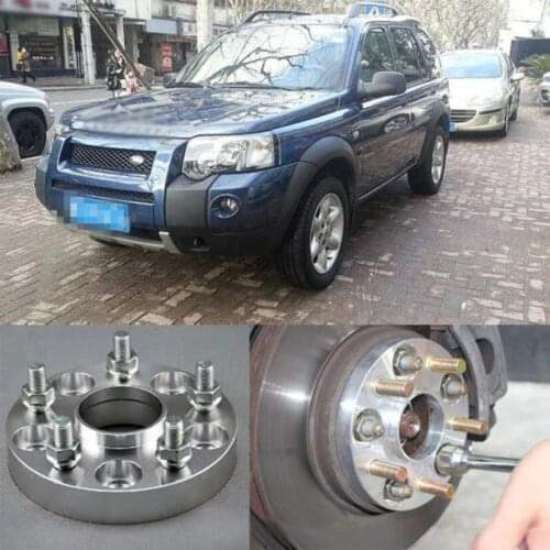 Teeze 4pcs Billet 5 Lug 12*1.5 Studs Wheel Spacers Adapters For Land Rover Freelander 1997-2006
