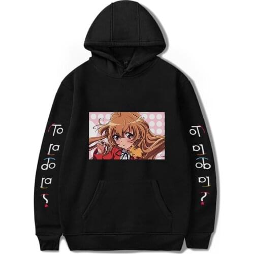 2020 Anime Hooded Toradora Hoodie Sweatshirt Hip Hop Hoodie Unisex Sweatshirt Tiger Print Streetwear Hoodies Tops