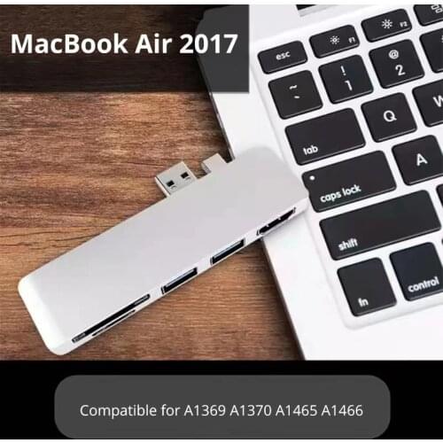 USB Hub for MacBook Air 2017 Compatible A1466 A1465 A1369 HDMI-compatible