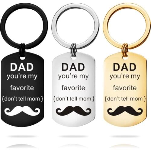 304 Stainless Steel Military Keychain DAD You're My Favorite Fathers Day Gift