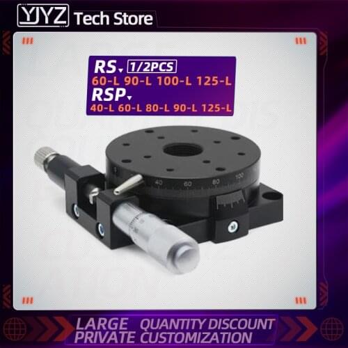 R-axis rotary sliding table, manual adjustment of displacement platform, 360º fine adjustment of angle indexing plate RS60/40/90