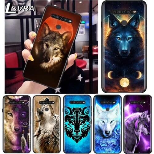 Wolf Animal Cool for LG G8 G8S G8X V30 V35 V40 V50 V60 ThinQ Q60 K40 K50 K30 K41 K51 K61 K71 K92 Black Phone Case