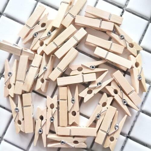 Customizable Mini Wood Clips 2.5~7.2cm Love Spring colorful Wood Clips for DTY Clothespin Craft Decor snack Clip Photo Clips Peg