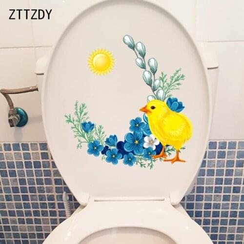 ZTTZDY 22.3CM×23.4CM Cartoon Painting Kids Room Decoration Wall Stickers Fuuny Toilet Decal T2-0840
