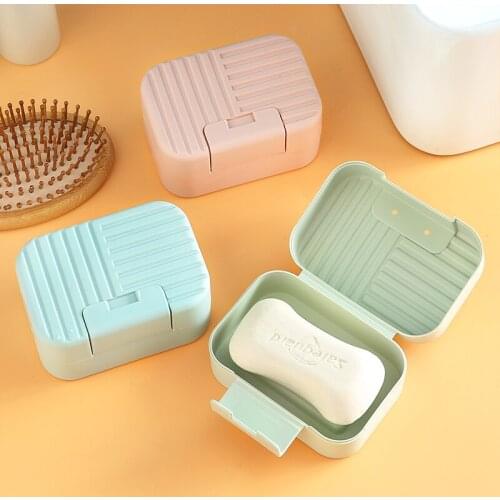 1Pcs Nordic Style Soap Box With Lid Sealed Travel Portable Soap Box Home Bathroom Soap Storage Box