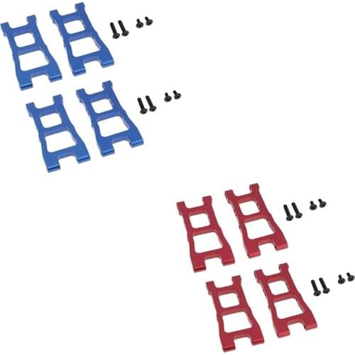 4Pcs Aluminum Front & Rear Lower Suspension Arms for 1/10 Redcat Blackout XTE SC XBE (Pro) Upgrade Parts Accessories