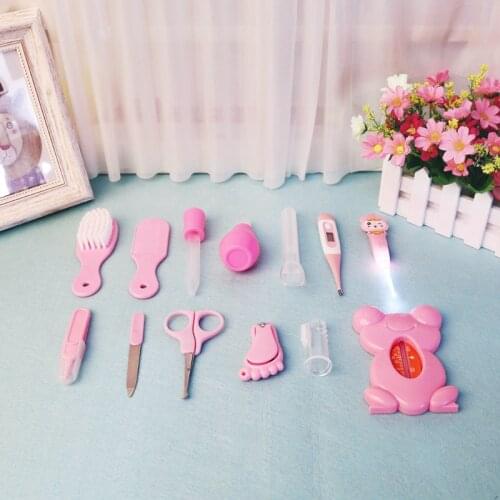 4pcs/set and 13pcs/Set Newborn Baby Kids Nail Hair Health Care Thermometer Grooming Brush Kit