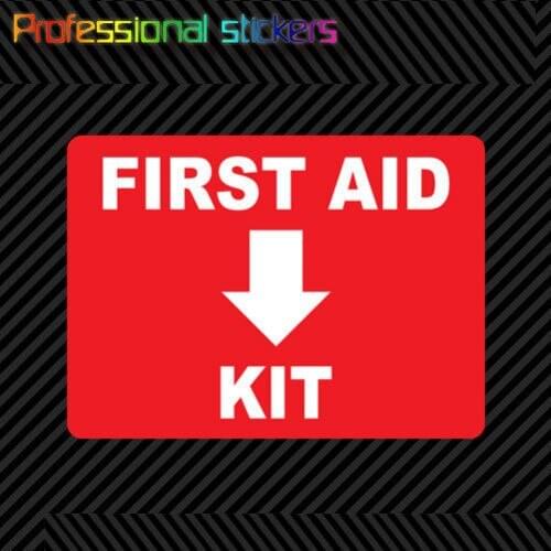 First Aid Kit Sticker Die Cut Decal Self Adhesive Vinyl Emergency Rescue for Car,RV,Motorcycle,Laptops,office Supplies