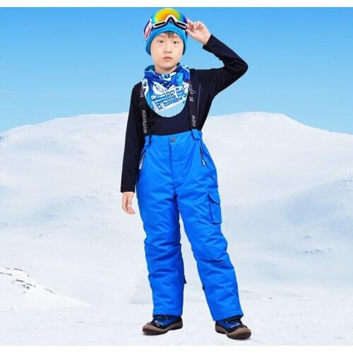 Childrens Ski Pants Windproof Warm Waterproof Cold-proof Cotton Snowboarding Pants