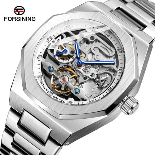 Forsining Mechanical Automatic Watches For Men Skeleton Waterproof Clock Top Brand Luxury Luminous Hands Wristwatches