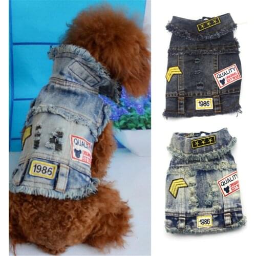 Fashion Pet Dog Denim Coat Jacket for Small Dogs Summer Jean Puppy Cat Clothes Chihuahua Yorkies Jacket Vest Pets Dogs Clothing