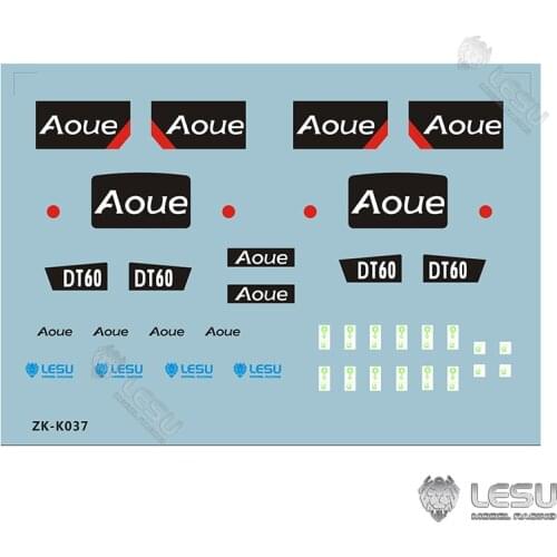 Decal Sticker for 1/14 LESU Hydraulic Aoue-DT60 Crawler RC Bulldozer Model TH19250-SMT3