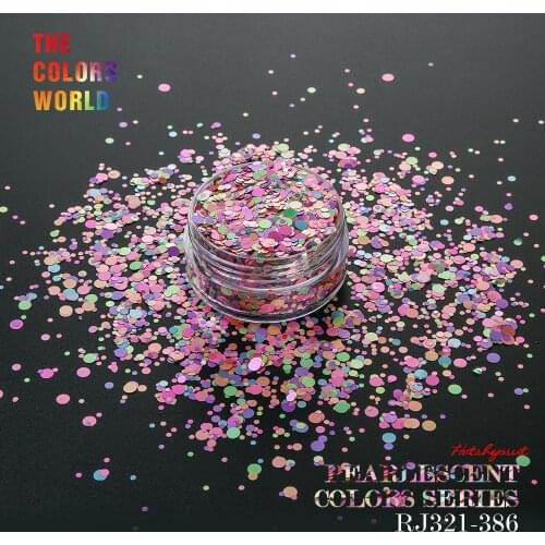 Crystal Pearlescent Mix Colors Dot shape Mix Size Nail Glitter for nail Art nail gel makeup DIY decoration facepainting