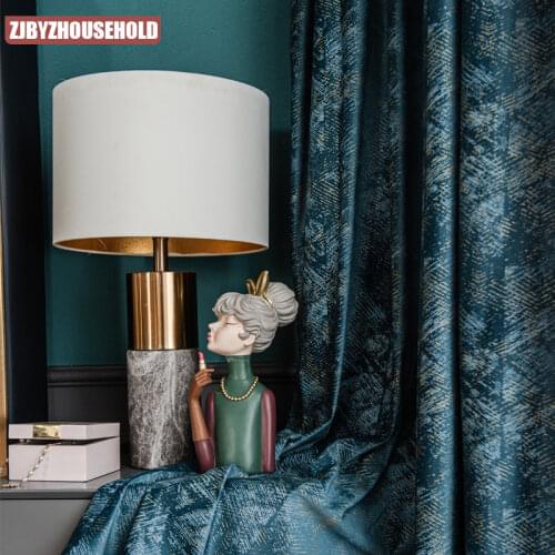 Postmodern Minimalist Thickened Blackout Curtains Nordic Curtains for Living Room Bedroom Balcony High-grade Velvet Curtains