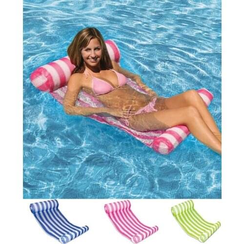 Stripe Water Hammock Lounger Pool Float Inflatable Air Mattress Swimming Pool Equipment Swimming Accessories